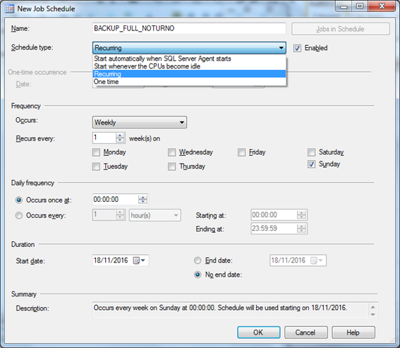 Figura 1.8 - SCHEDULE
